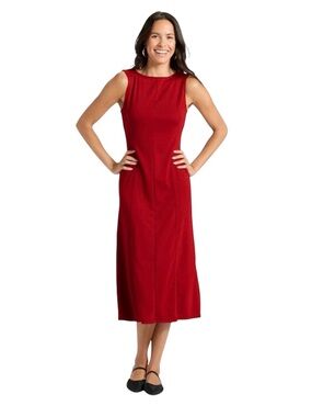 a new day Sleeveless Red Midi Dress